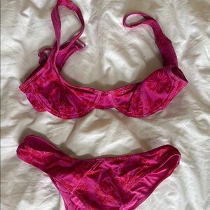 Pink Floral Bikini Set